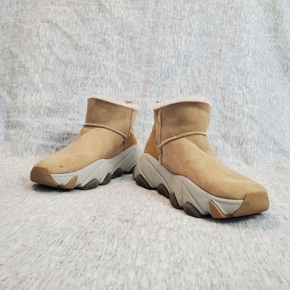 Ash Emu Caramel Pull On Bootie Lined Comfortable Stinger Mini Fur Ankle Boots 38 - Picture 1 of 9